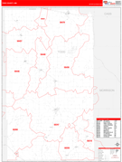 Todd County, MN Digital Map Red Line Style