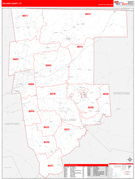 Tolland County, CT Digital Map Red Line Style