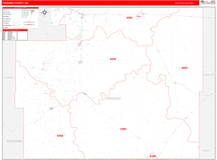 Torrance County, NM Digital Map Red Line Style