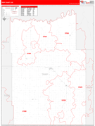 Tripp County, SD Digital Map Red Line Style