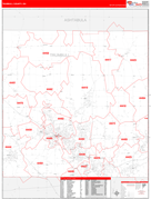 Trumbull County, OH Digital Map Red Line Style