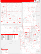 Tulsa County, OK Digital Map Red Line Style