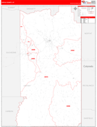 Uintah County, UT Digital Map Red Line Style