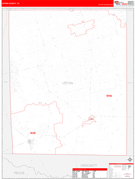 Upton County, TX Digital Map Red Line Style