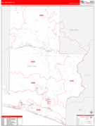 Walton County, FL Digital Map Red Line Style