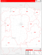 Warren County, IA Digital Map Red Line Style