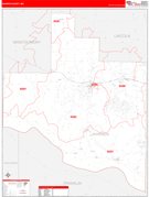 Warren County, MO Digital Map Red Line Style