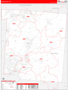 Warren County, OH Digital Map Red Line Style