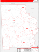 Washington County, AL Digital Map Red Line Style