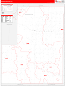 Washington County, CO Digital Map Red Line Style