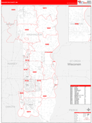 Washington County, MN Digital Map Red Line Style