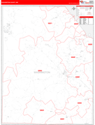 Washington County, MO Digital Map Red Line Style