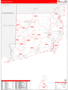 Washington County, RI Digital Map Red Line Style