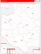 Weakley County, TN Digital Map Red Line Style