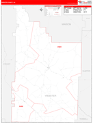 Webster County, GA Digital Map Red Line Style