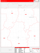 Webster County, NE Digital Map Red Line Style