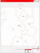 Wilson County, KS Digital Map Red Line Style