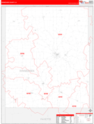 Winneshiek County, IA Digital Map Red Line Style