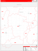 Wright County, IA Digital Map Red Line Style