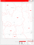Wright County, MO Digital Map Red Line Style