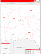 Yankton County, SD Digital Map Red Line Style