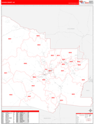 Yavapai County, AZ Digital Map Red Line Style