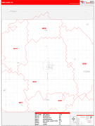 York County, NE Digital Map Red Line Style