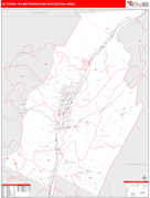 Altoona Metro Area Digital Map Red Line Style