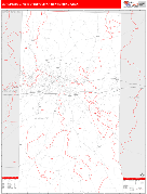 Burlington Metro Area Digital Map Red Line Style