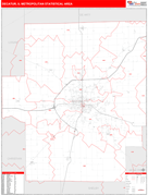 Decatur Metro Area Digital Map Red Line Style