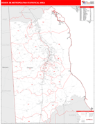 Dover Metro Area Digital Map Red Line Style