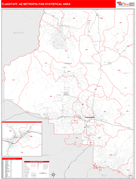 Flagstaff Metro Area Digital Map Red Line Style