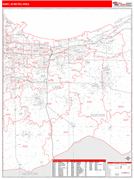 Gary Metro Area Digital Map Red Line Style