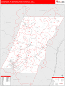 Johnstown Metro Area Digital Map Red Line Style