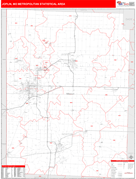 Joplin Metro Area Digital Map Red Line Style