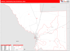 Laredo Metro Area Digital Map Red Line Style