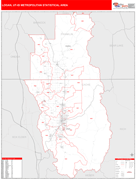 Logan Metro Area Digital Map Red Line Style