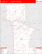 Longview Metro Area Digital Map Red Line Style