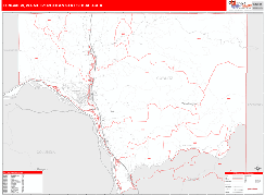 Longview Metro Area Digital Map Red Line Style