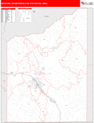 Medford Metro Area Digital Map Red Line Style