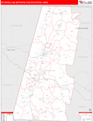 Pittsfield Metro Area Digital Map Red Line Style