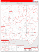 Sharon Metro Area Digital Map Red Line Style