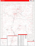 New Mexico Digital Map Red Line Style