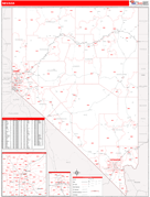 Nevada Digital Map Red Line Style