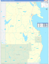 Alpena, MI DMR Wall Map Basic Style