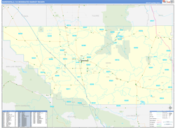 Bakersfield, CA DMR Wall Map Basic Style