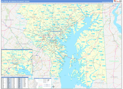 Baltimore, MD DMR Wall Map Basic Style