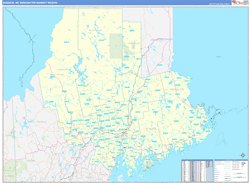 Bangor, ME DMR Wall Map Basic Style