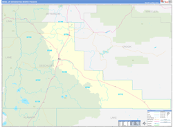 Bend, OR DMR Wall Map Basic Style