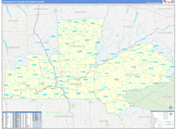Binghamton, NY DMR Wall Map Basic Style